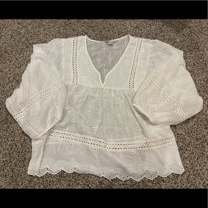 white blouse from American Eagle